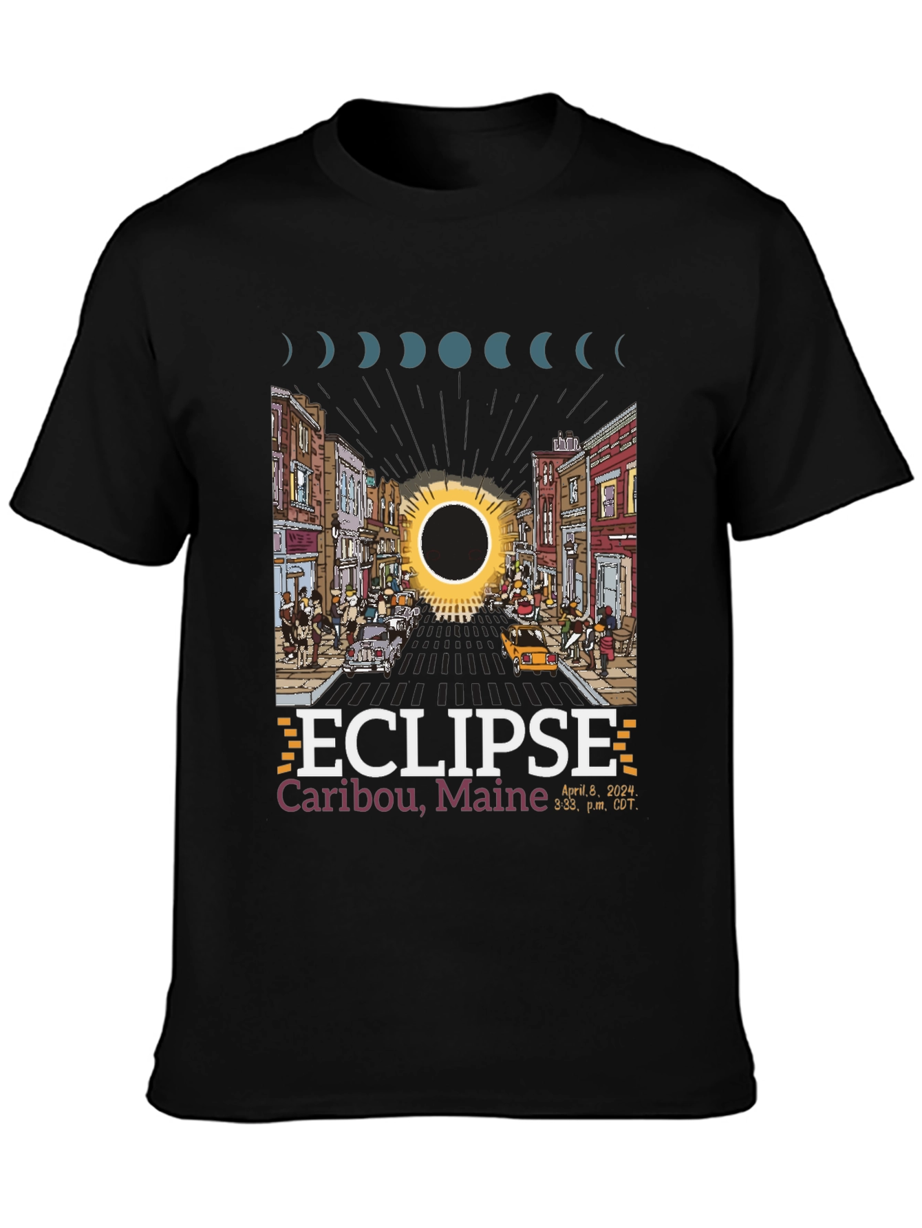 Caribou Maine Eclipse T-Shirt