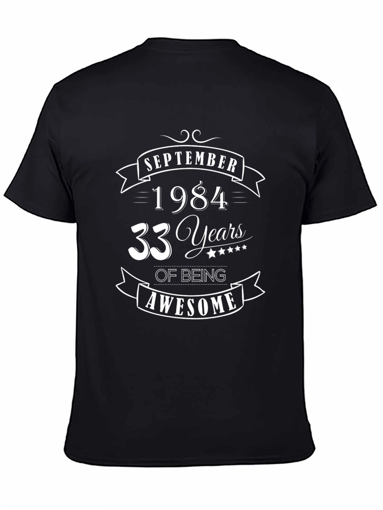September 1984 Birthday T-Shirt 33 Years Awesome