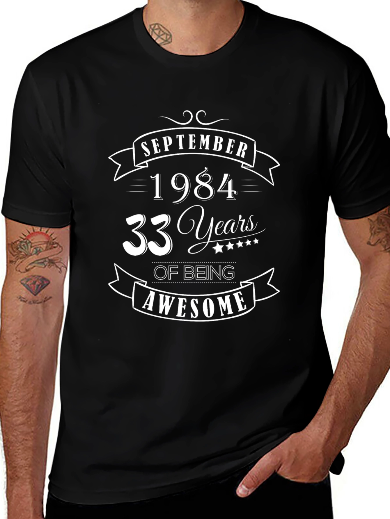 September 1984 Birthday T-Shirt 33 Years Awesome