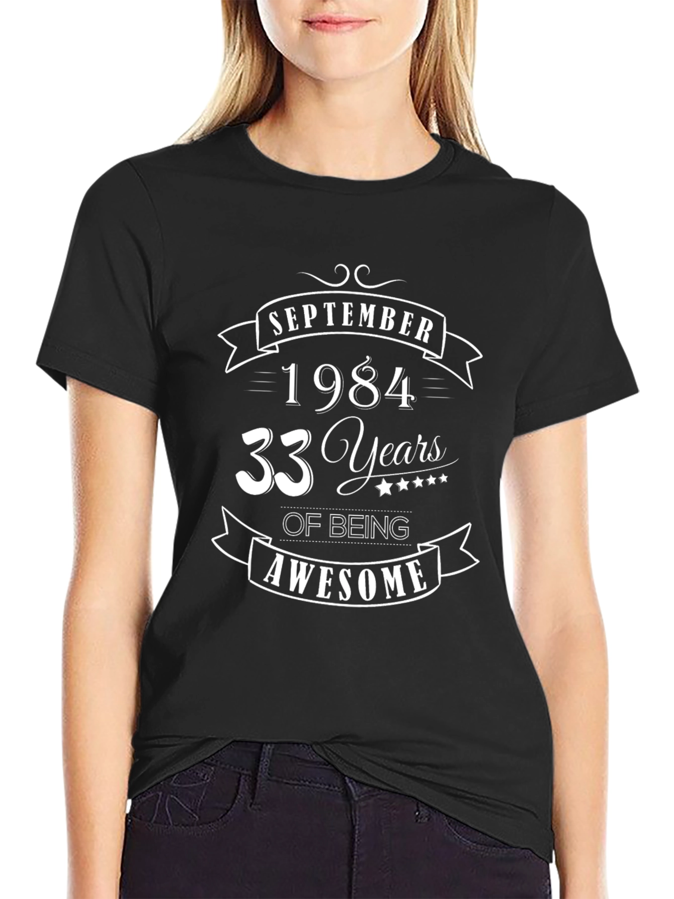 September 1984 Birthday T-Shirt 33 Years Awesome