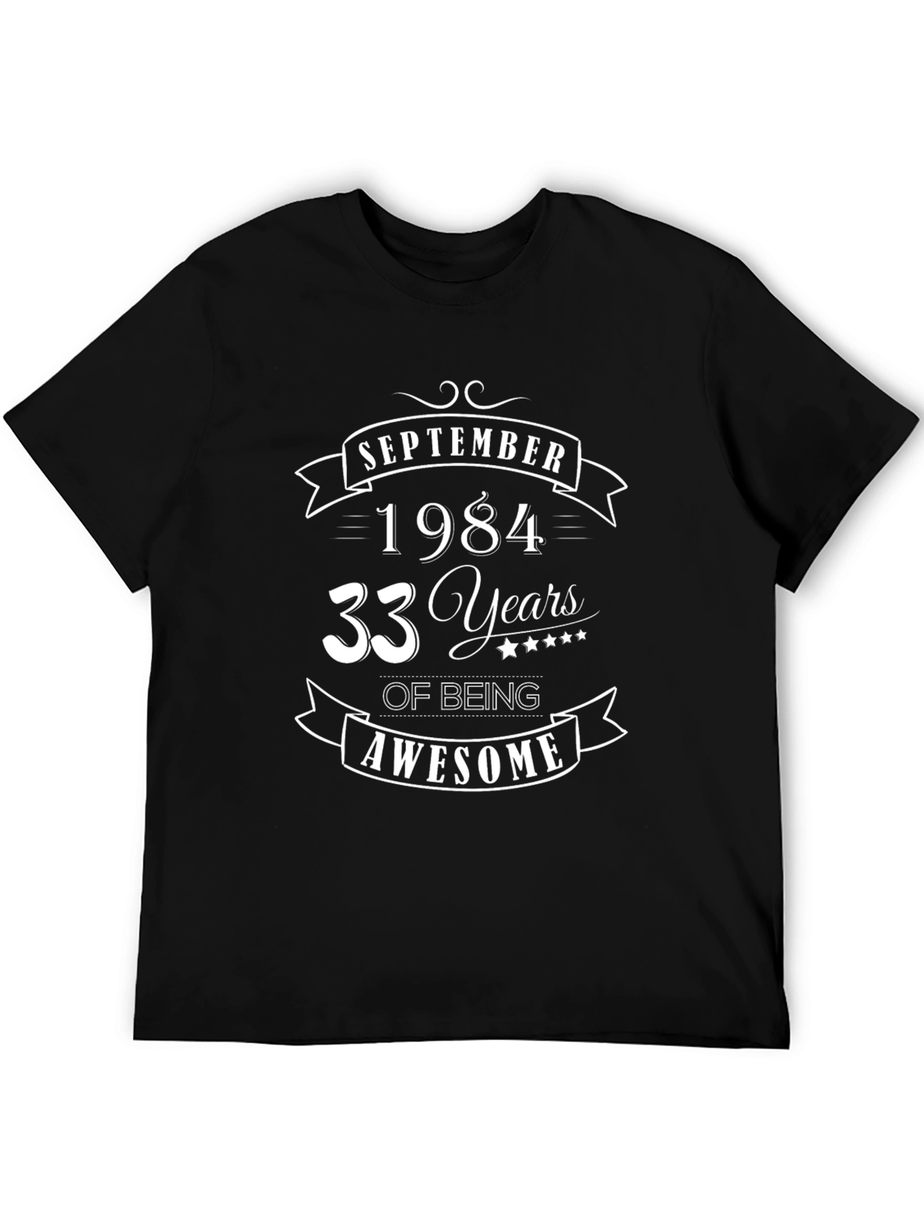 September 1984 Birthday T-Shirt 33 Years Awesome