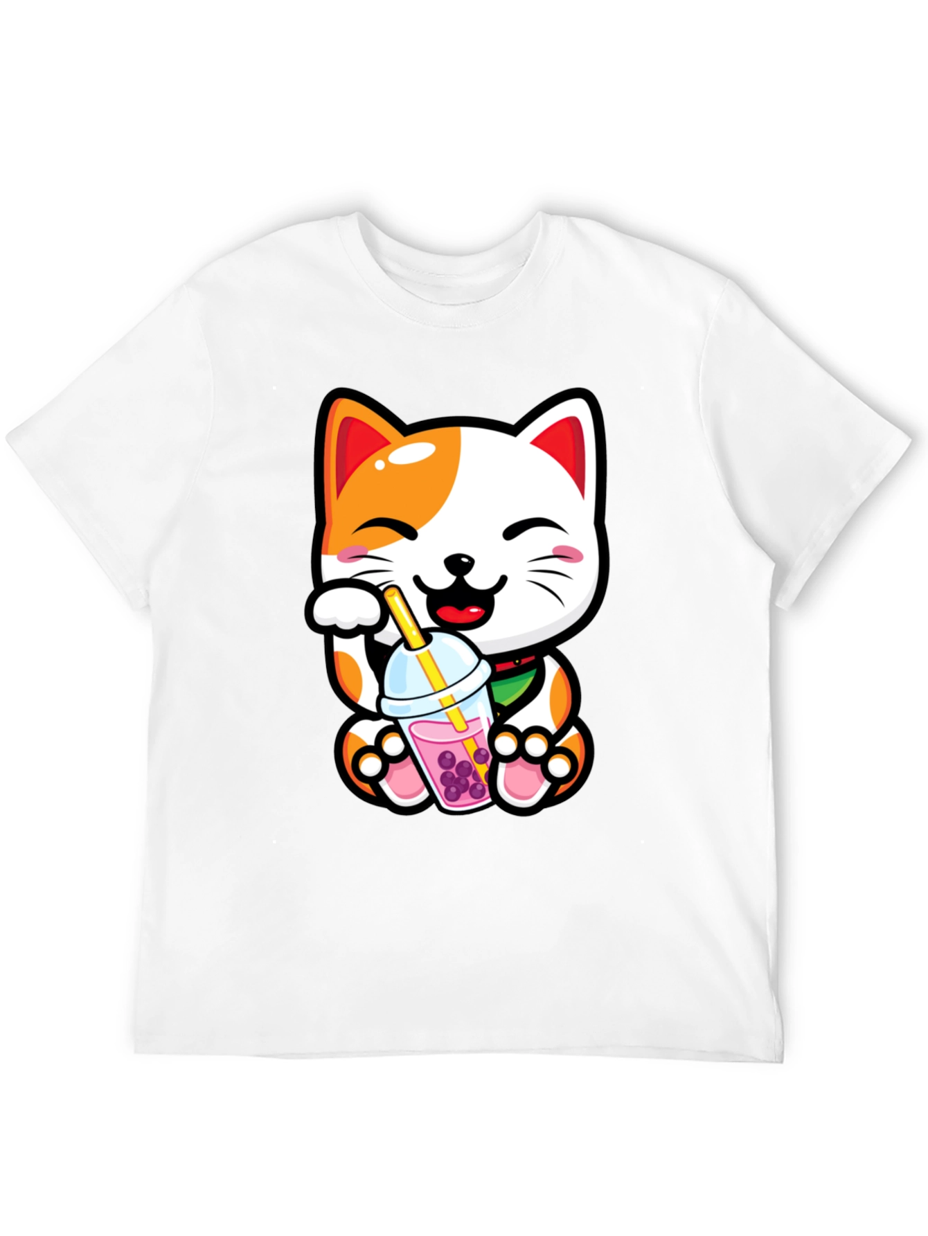 Kawaii Cat Boba Tea Graphic Tee