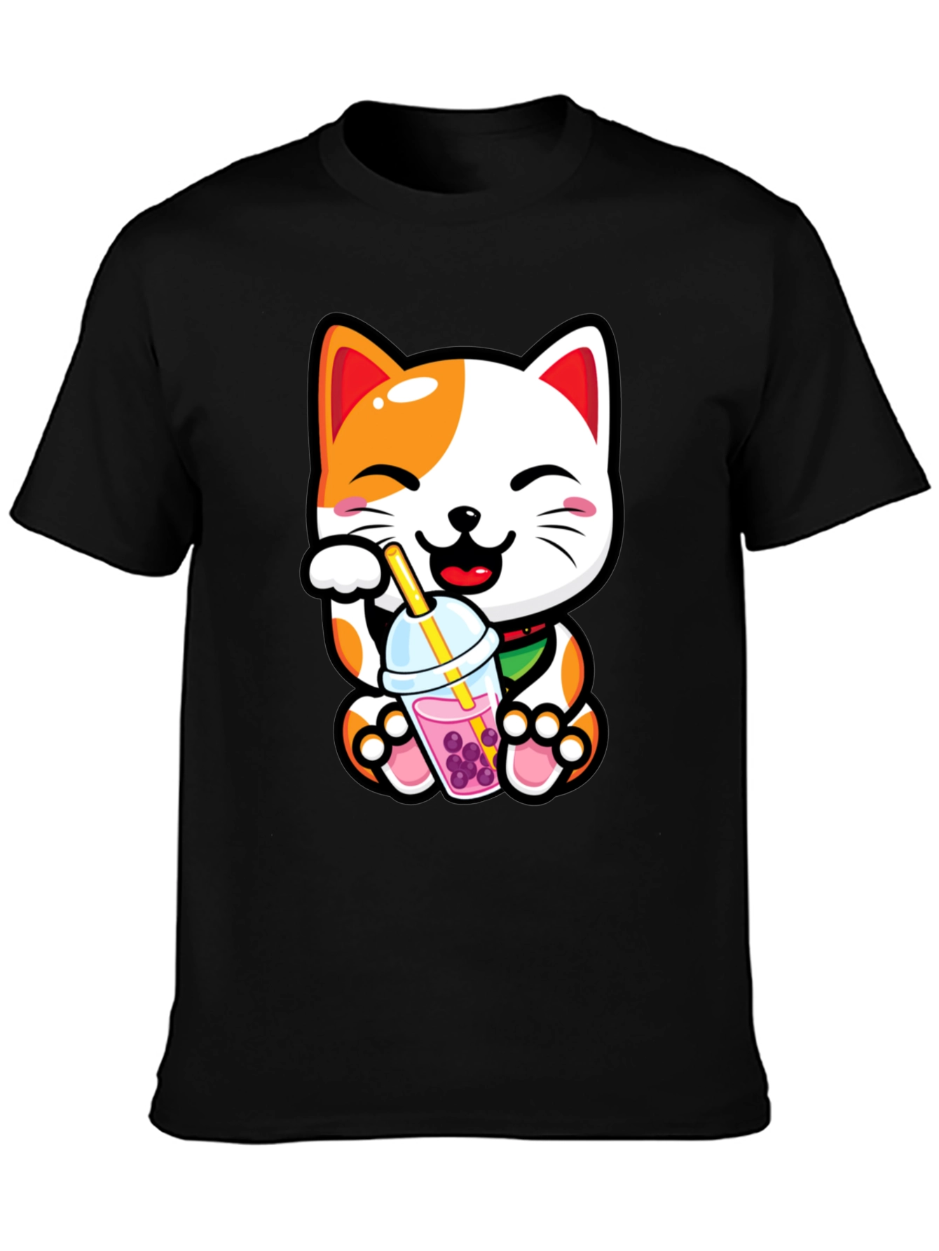 Kawaii Cat Boba Tea Graphic Tee