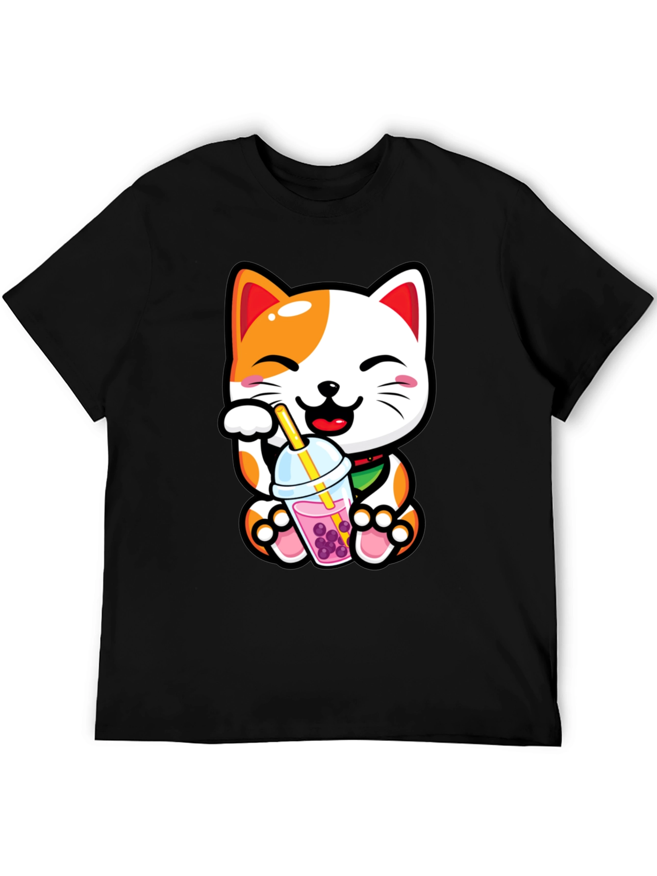 Kawaii Cat Boba Tea Graphic Tee