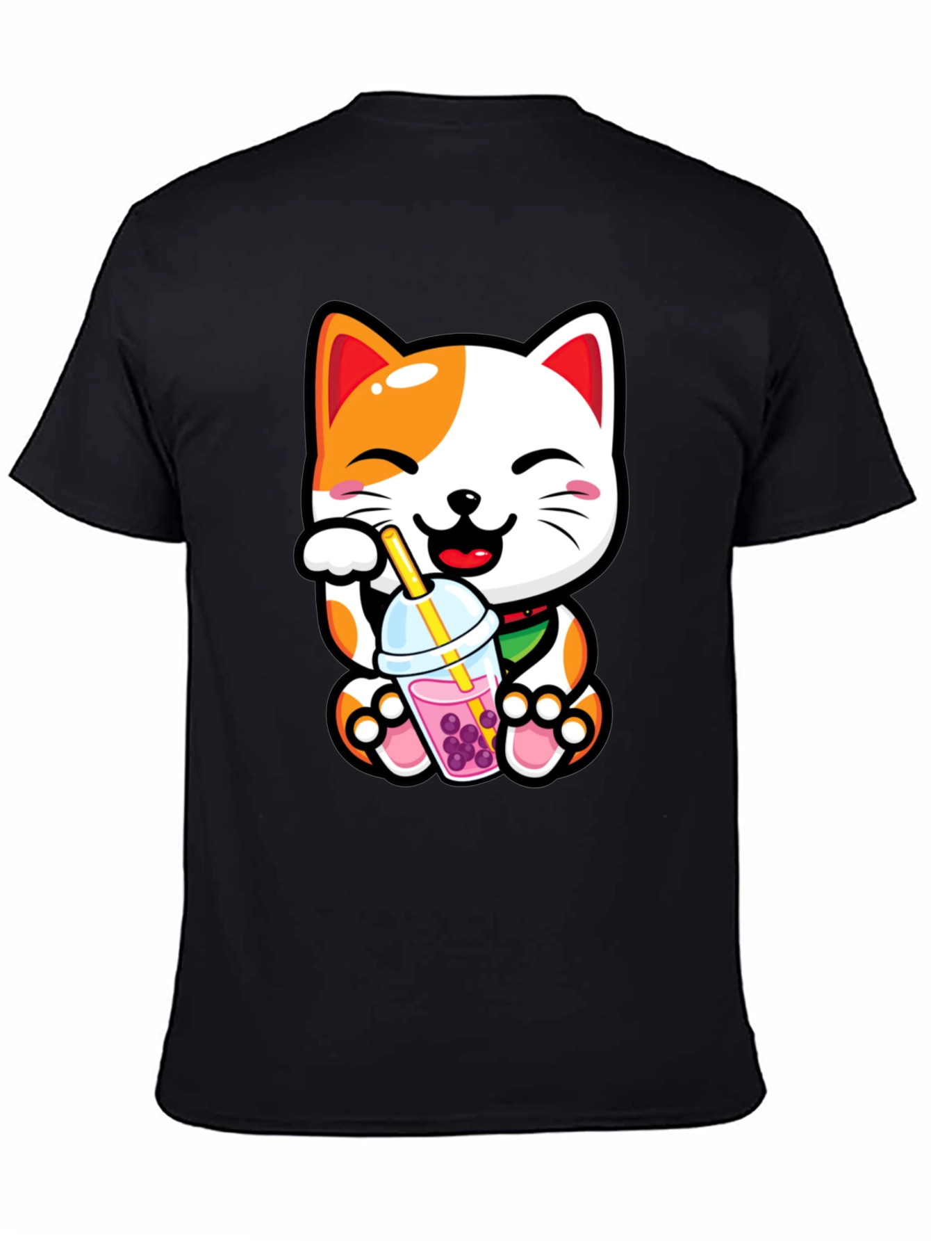 Kawaii Cat Boba Tea Graphic Tee