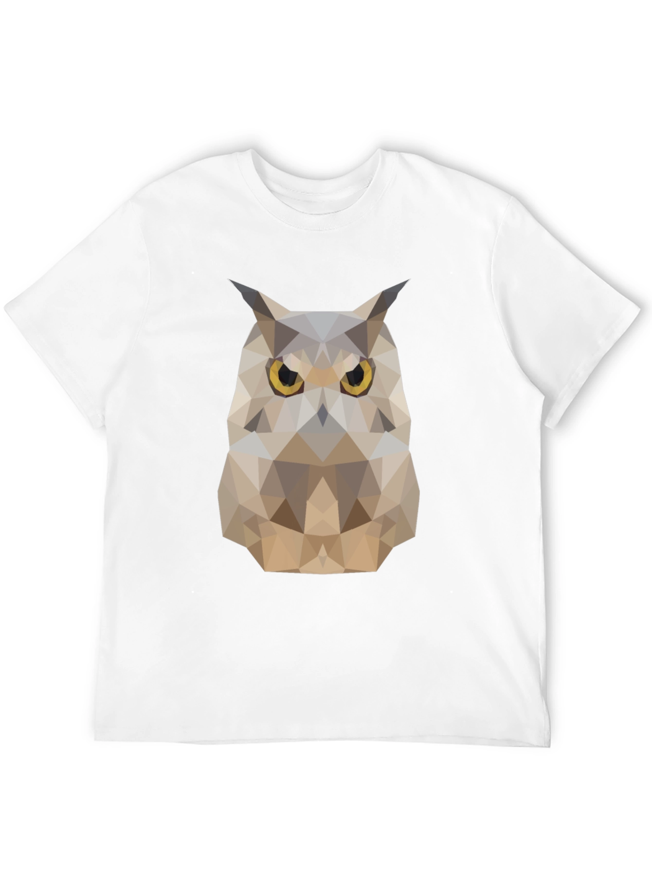 Geometric Owl T-Shirt - Modern Animal Design