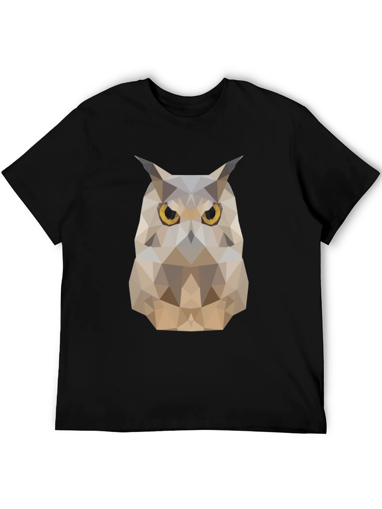 Geometric Owl T-Shirt - Modern Animal Design