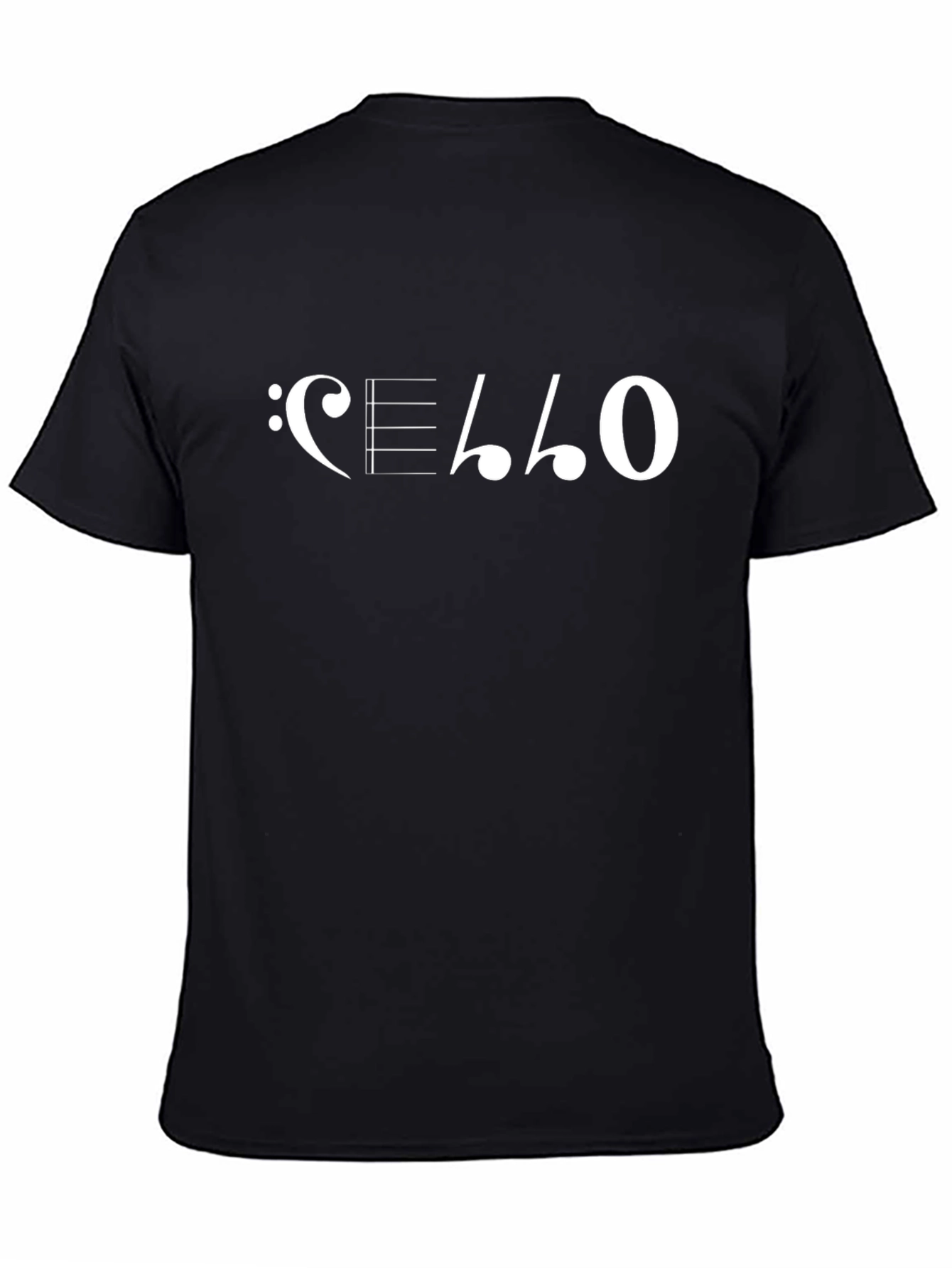 Cello Music T-Shirt - Bass Clef Design