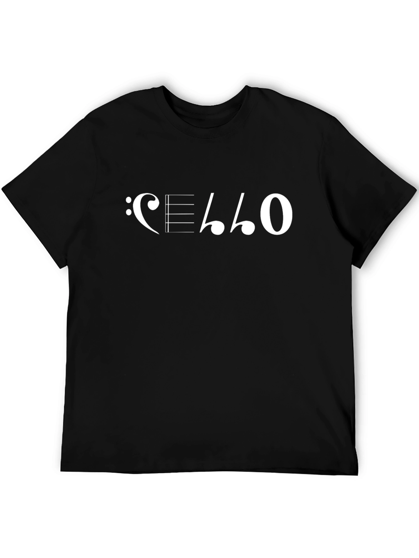 Cello Music T-Shirt - Bass Clef Design