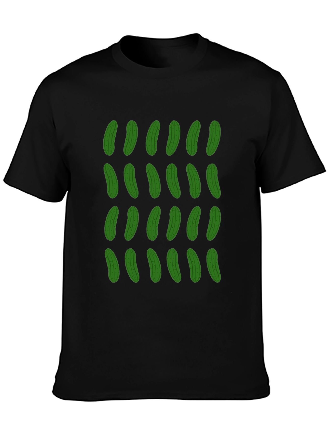 Pickle Pattern T-Shirt - Funky Black Tee