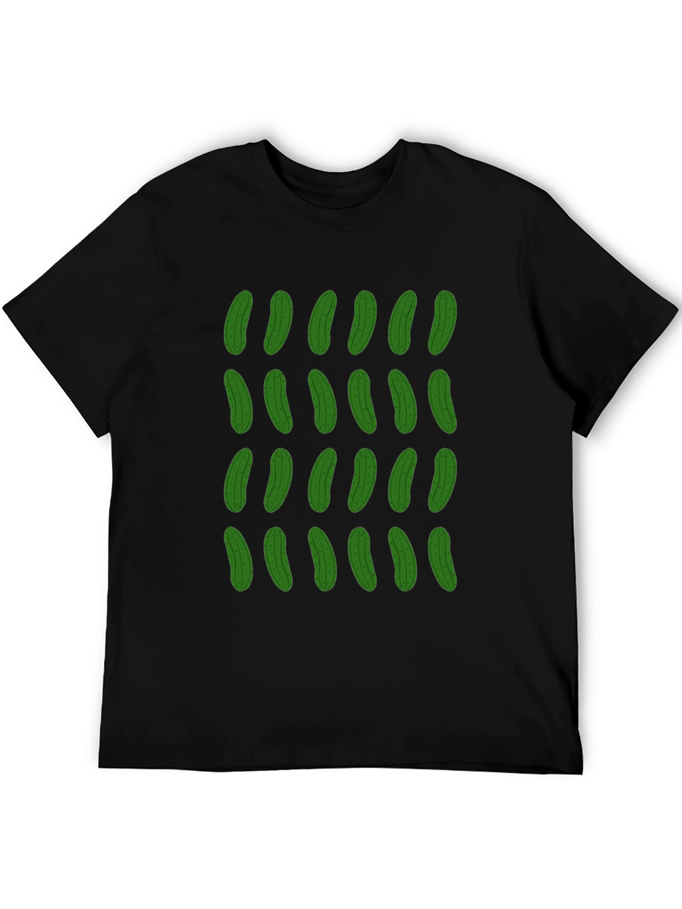 Pickle Pattern T-Shirt - Funky Black Tee