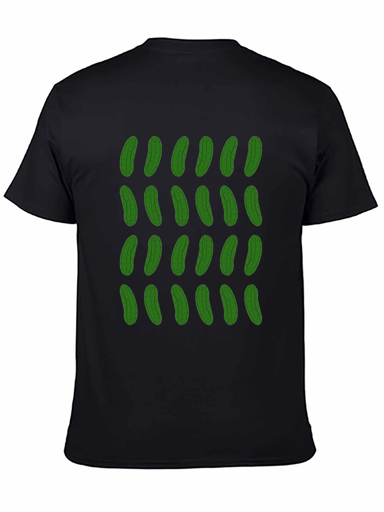 Pickle Pattern T-Shirt - Funky Black Tee