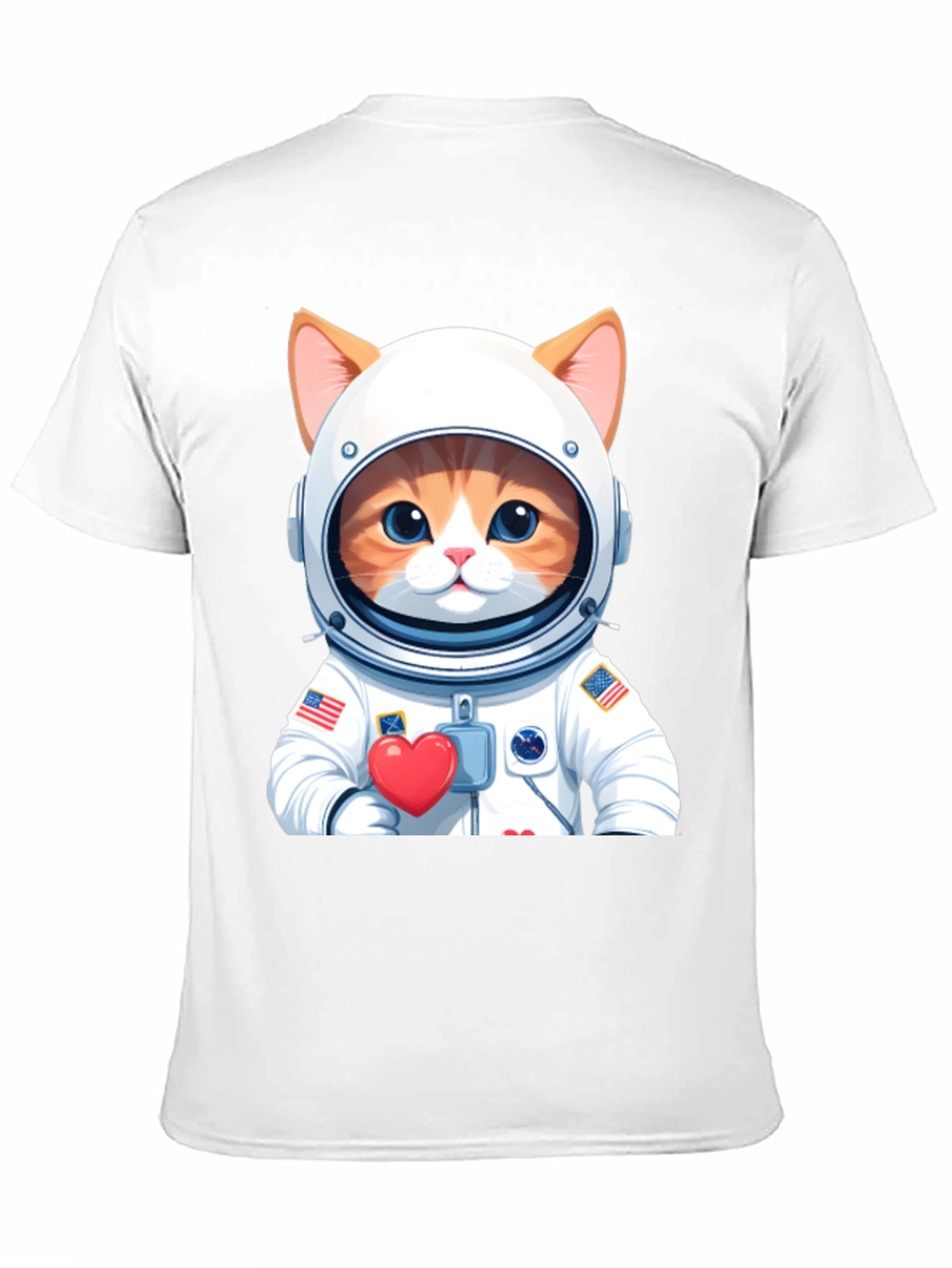 Cat Astronaut Black T-Shirt
