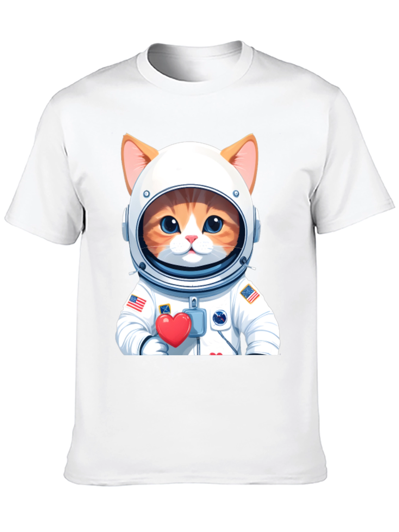 Cat Astronaut Black T-Shirt