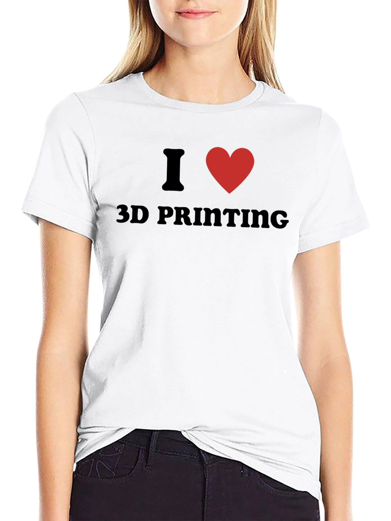I Heart 3D Printing Black T-Shirt