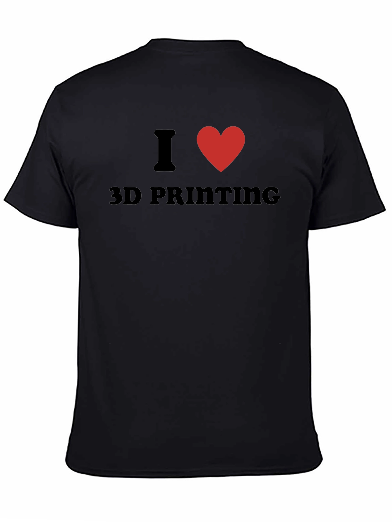 I Heart 3D Printing Black T-Shirt