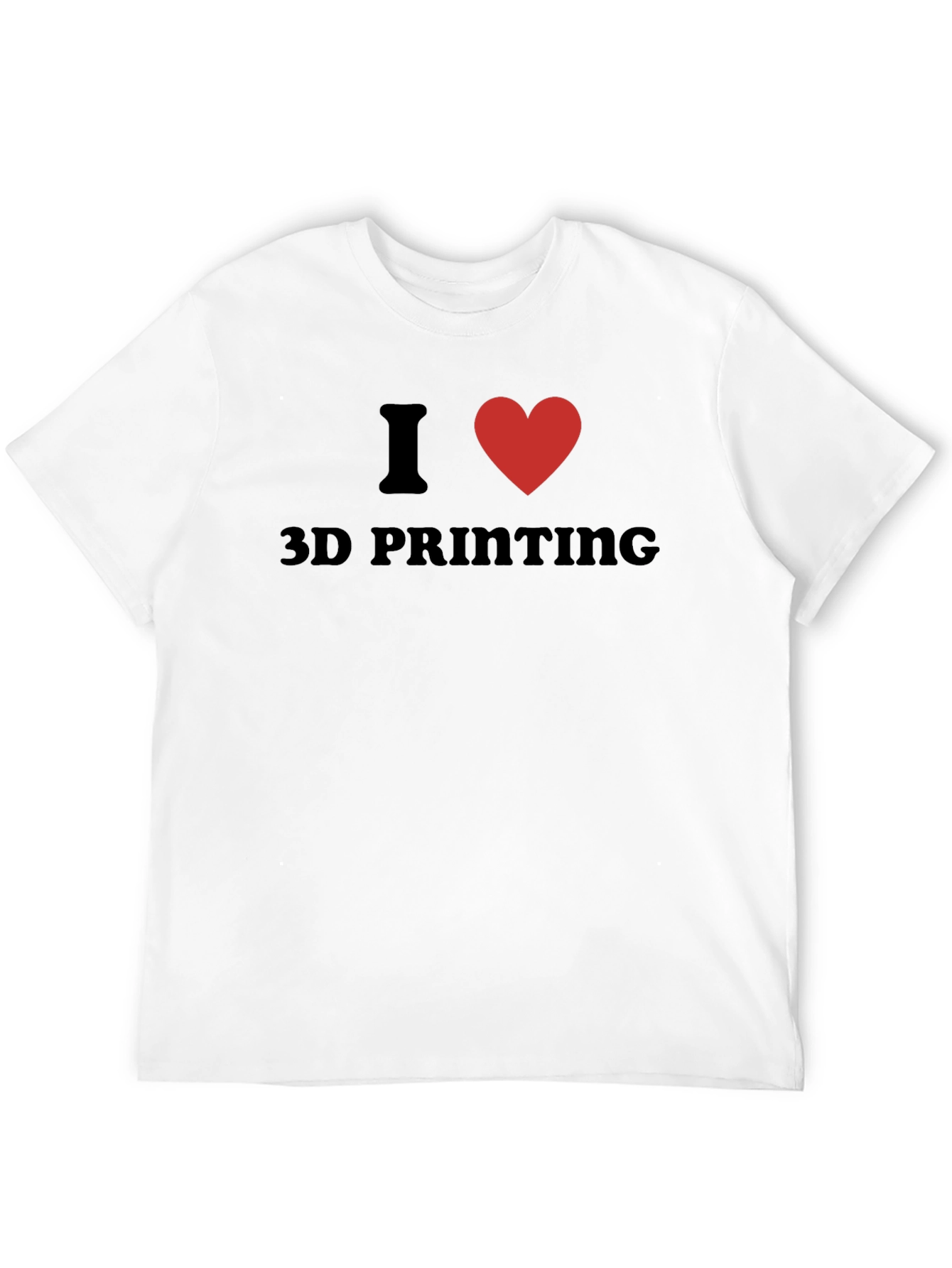 I Heart 3D Printing Black T-Shirt