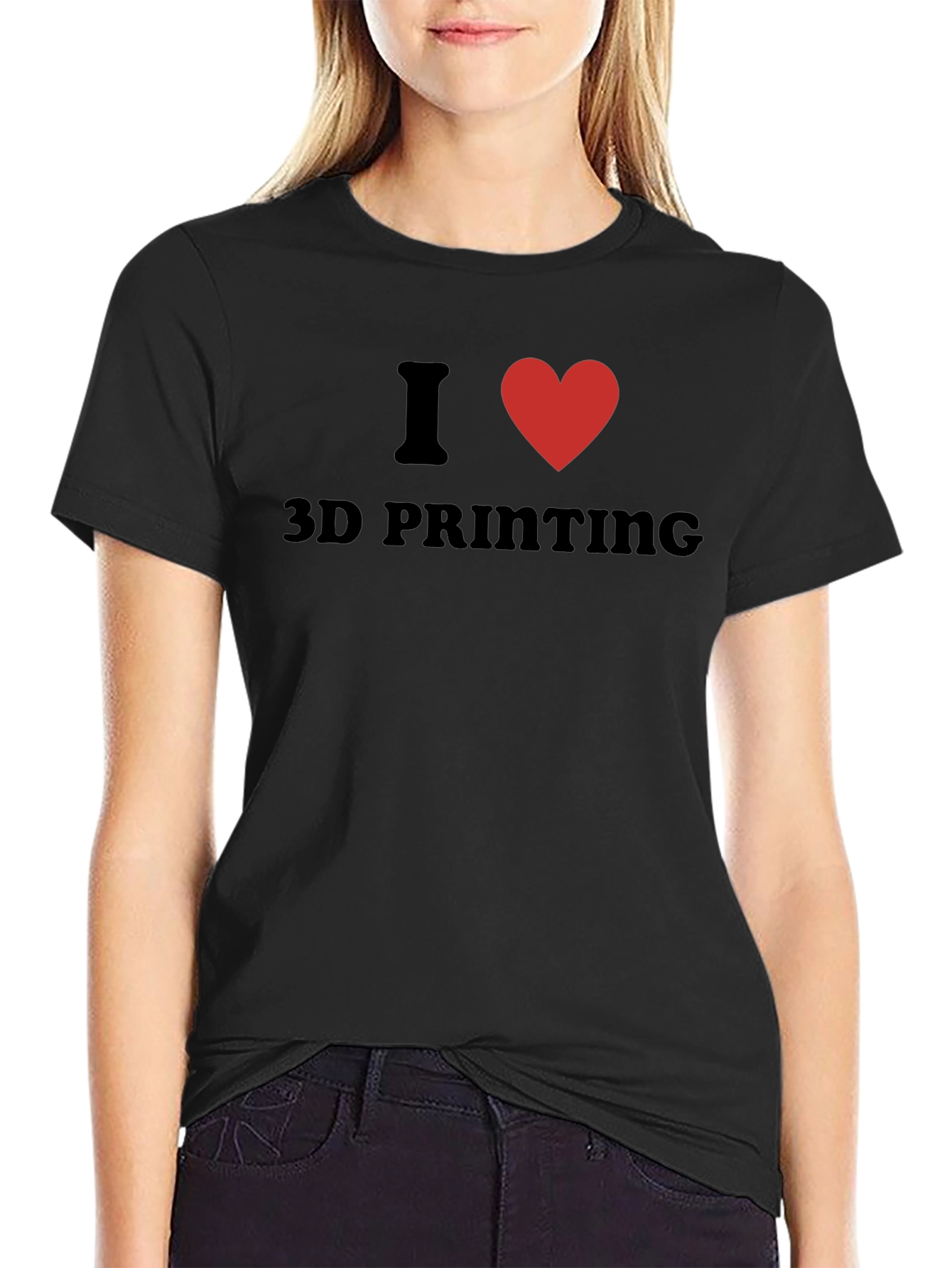 I Heart 3D Printing Black T-Shirt
