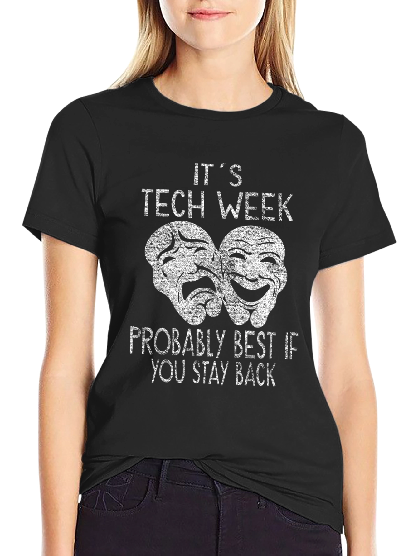 Its Tech Week Theatre Mask Graphic Tee