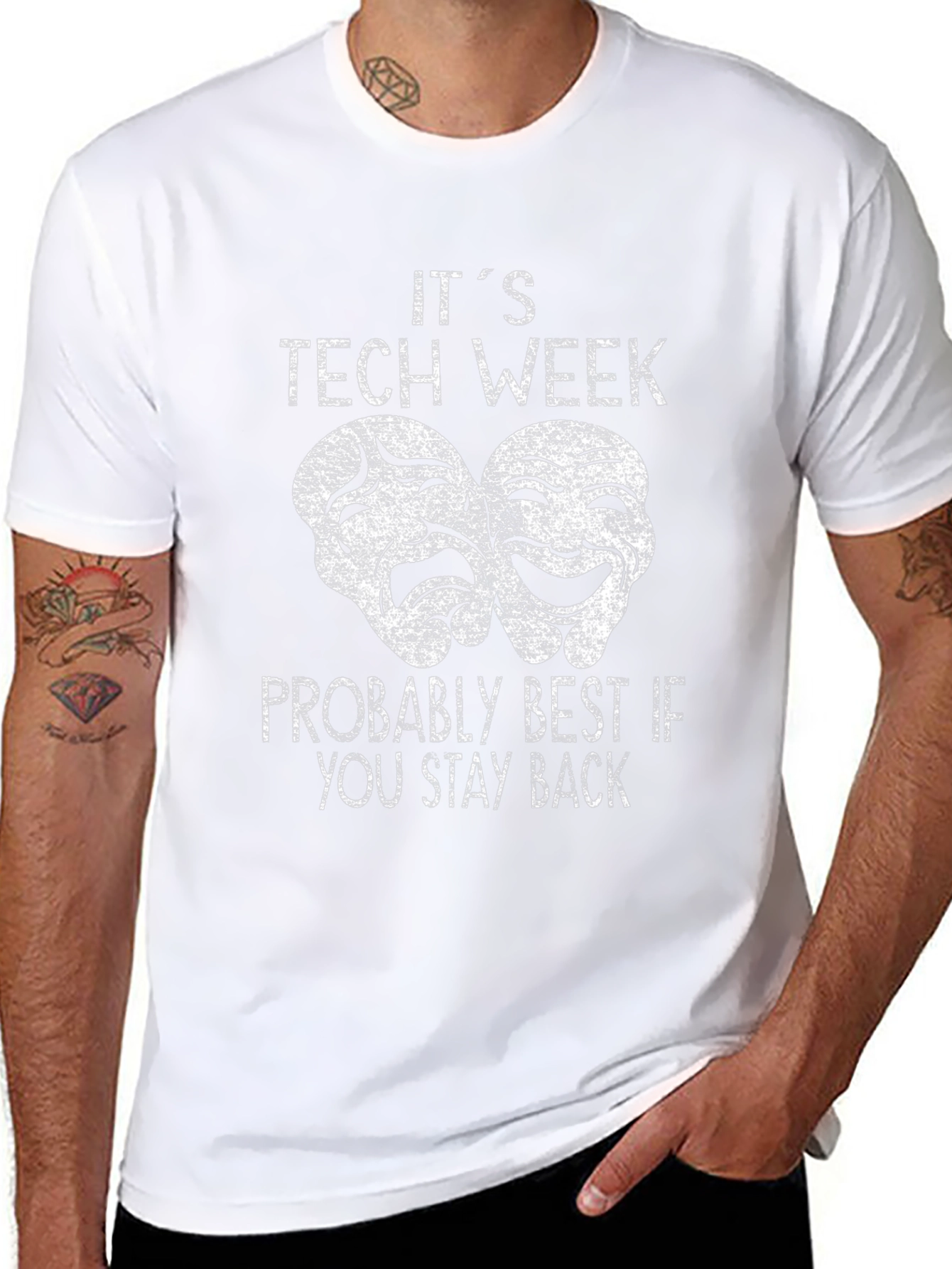 Its Tech Week Theatre Mask Graphic Tee