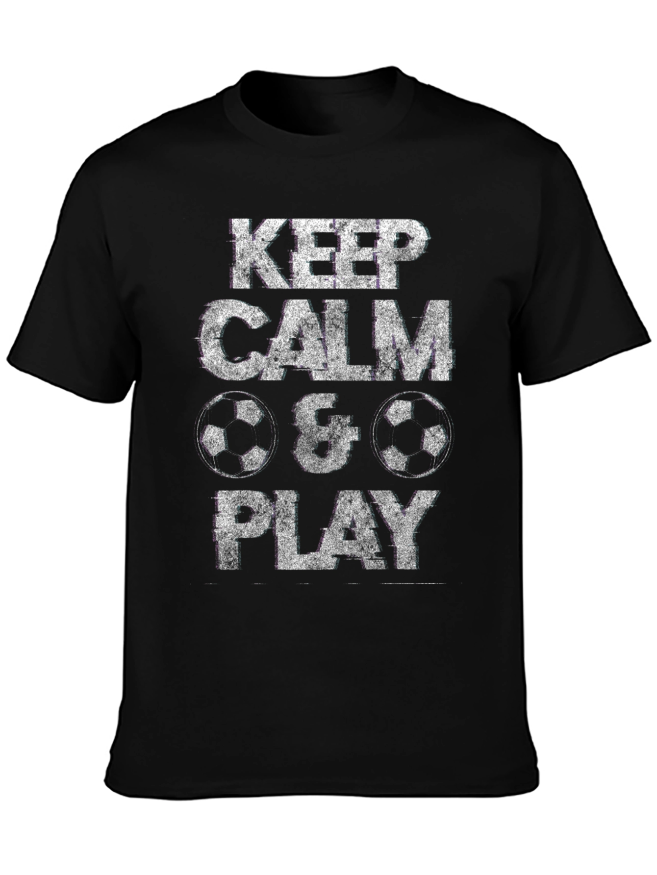 Keep Calm & Play Soccer T-Shirt - Black