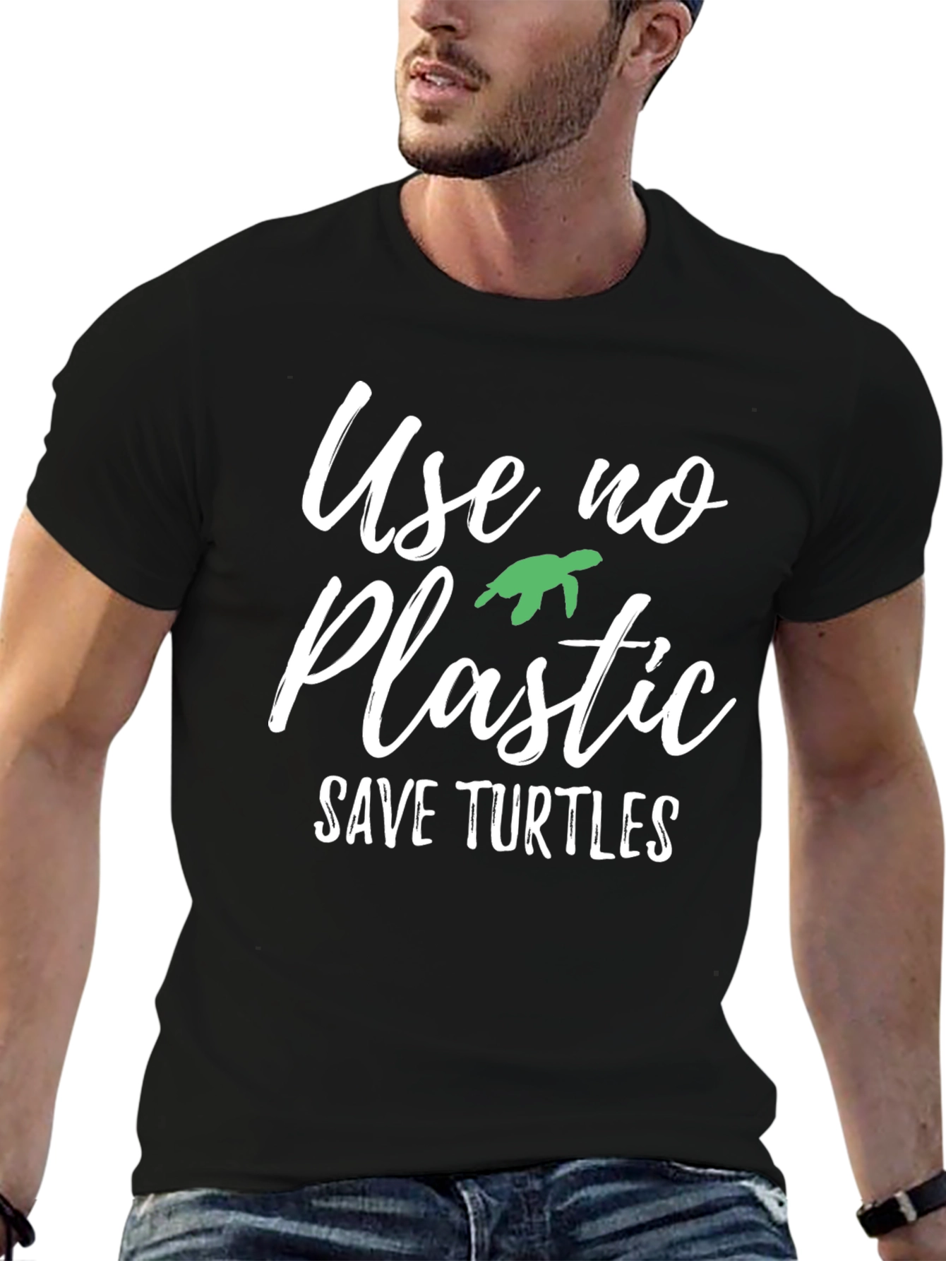Eco-Friendly Use No Plastic Graphic Tee