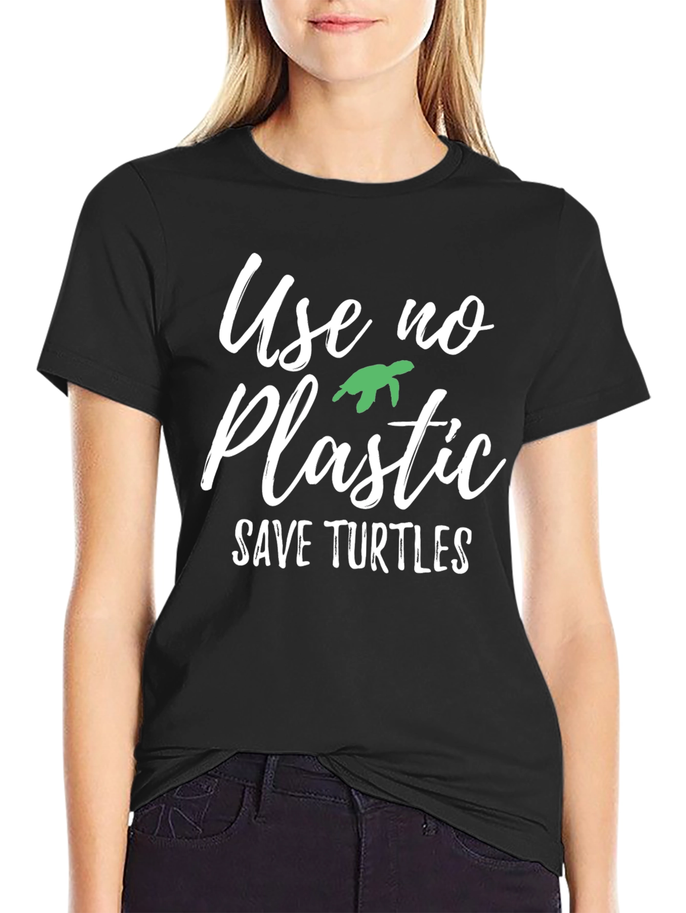Eco-Friendly Use No Plastic Graphic Tee