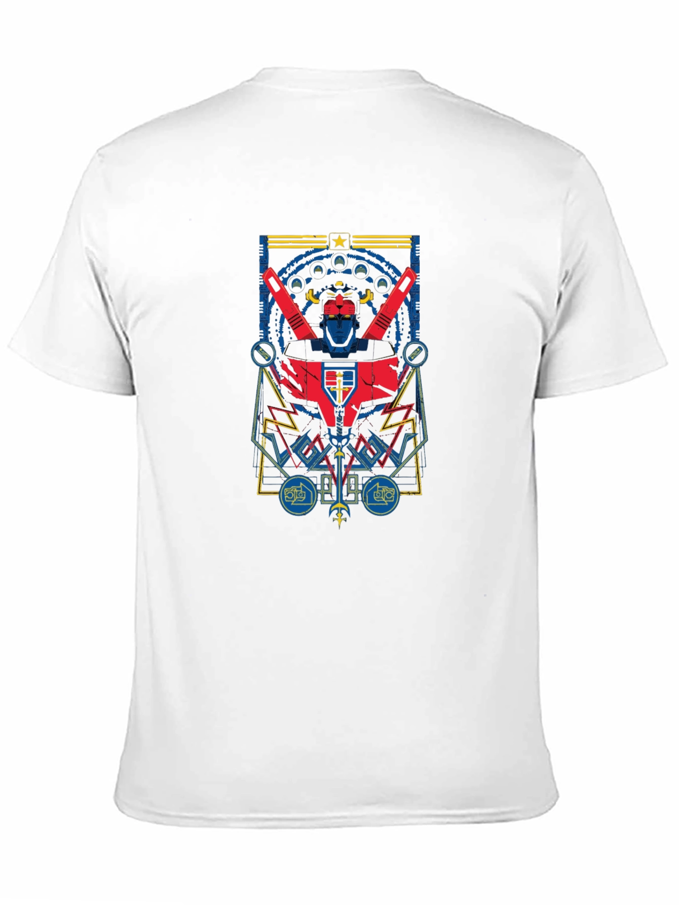 Retro Robot Graphic Print Black T-Shirt