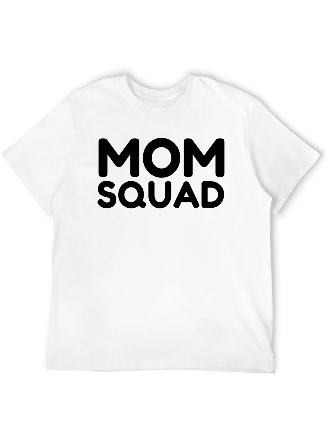 Mom Squad Graphic Tee - Black Crew Neck T-Shirt