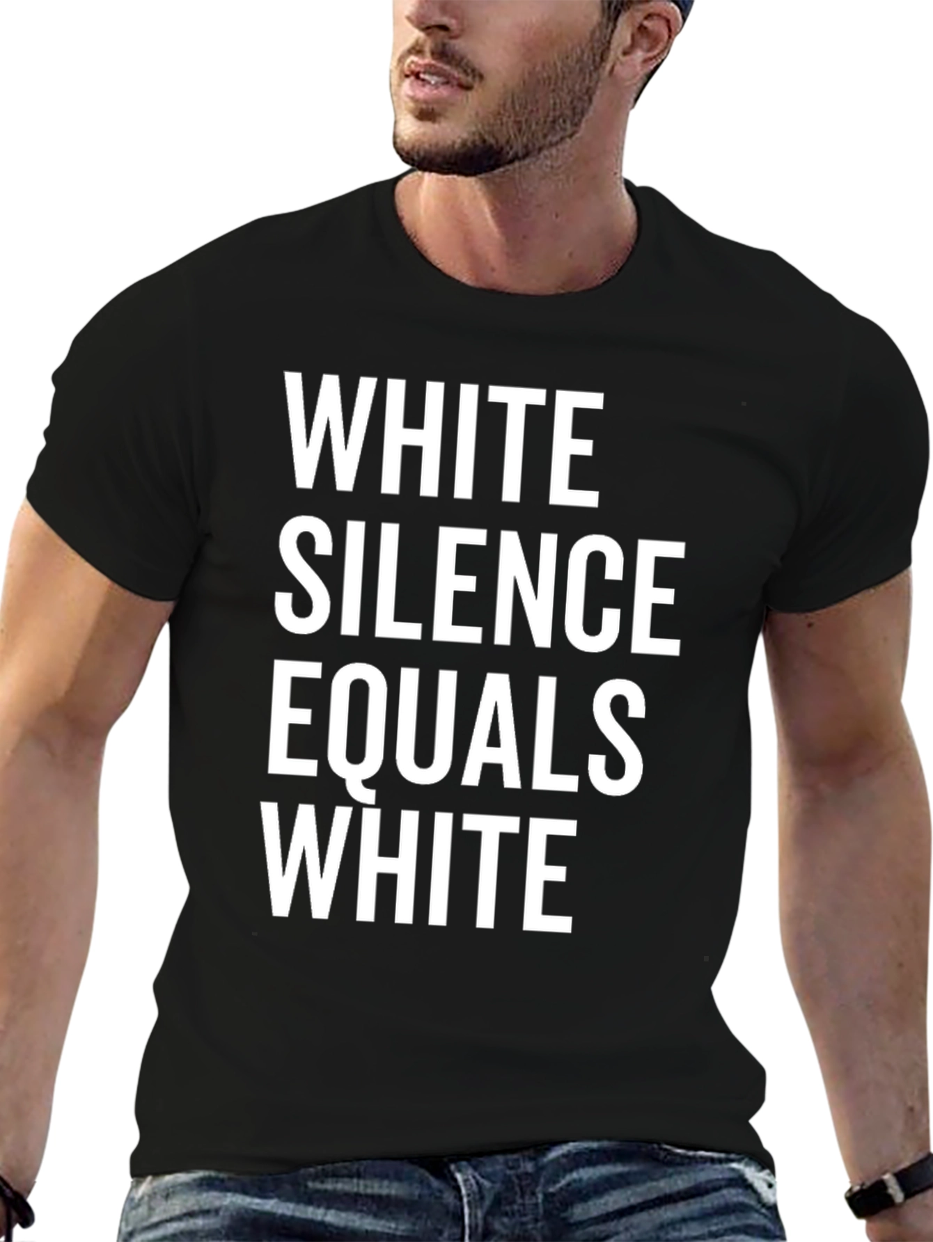 Statement T-Shirt - White Silence Equals White