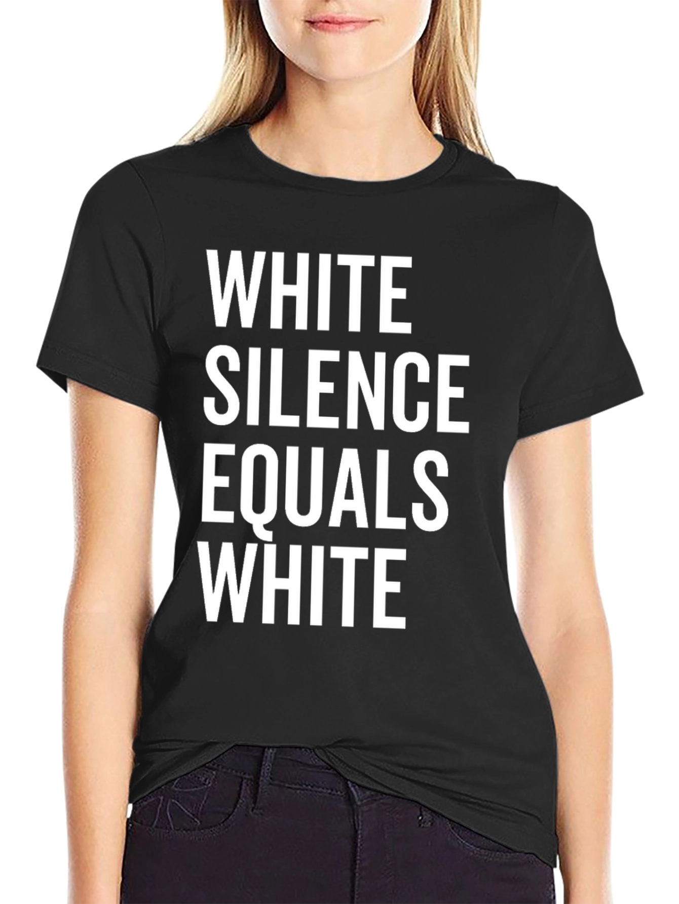 Statement T-Shirt - White Silence Equals White