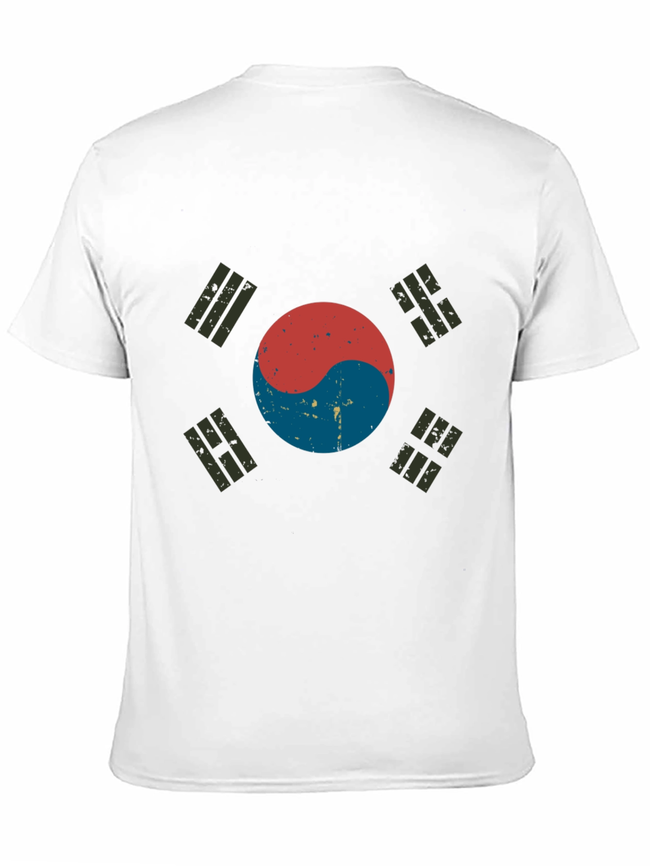Korean Flag Distressed Graphic T-Shirt
