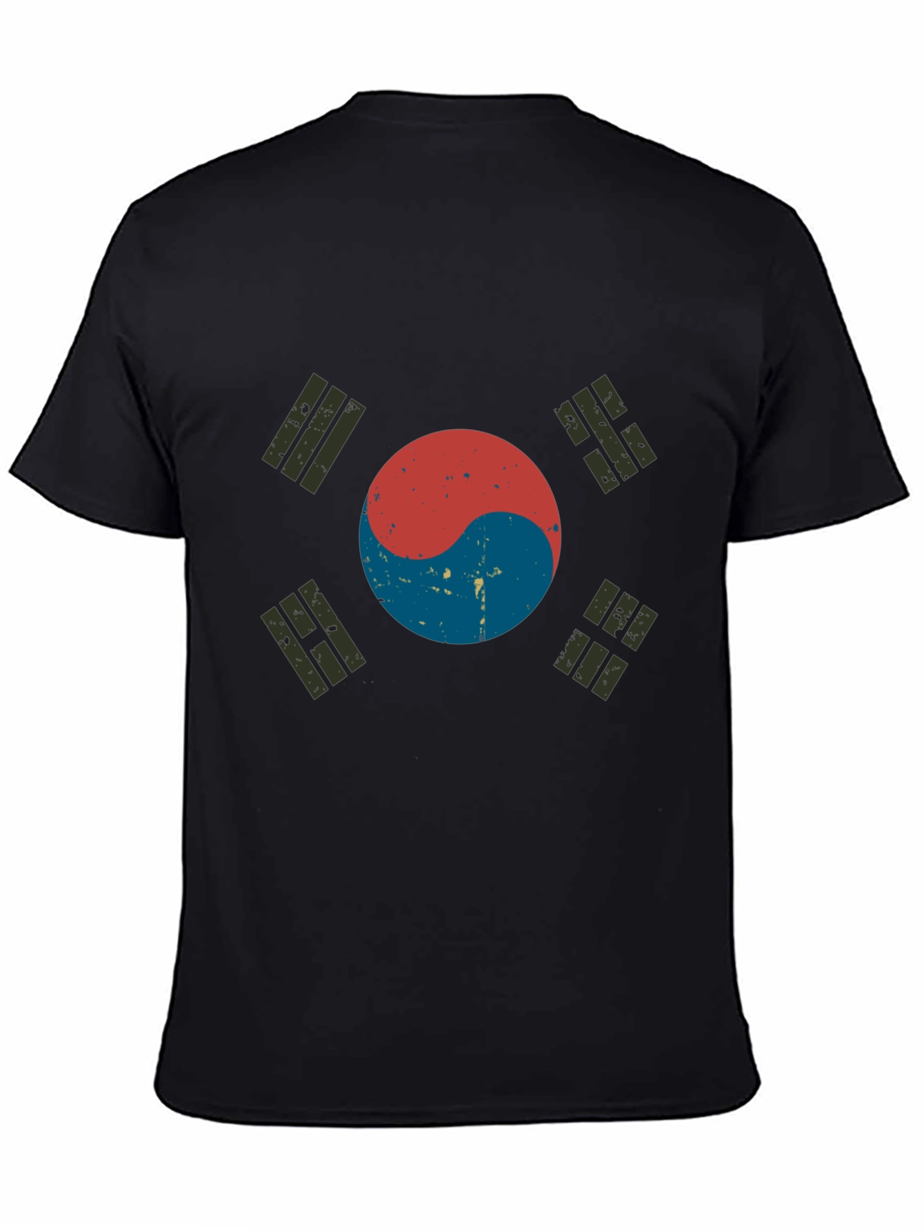 Korean Flag Distressed Graphic T-Shirt