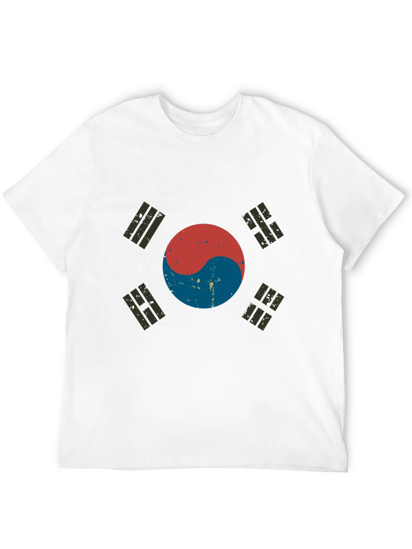 Korean Flag Distressed Graphic T-Shirt