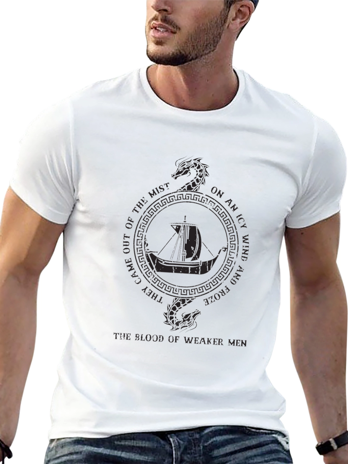 Viking Ship Serpent Graphic Tee