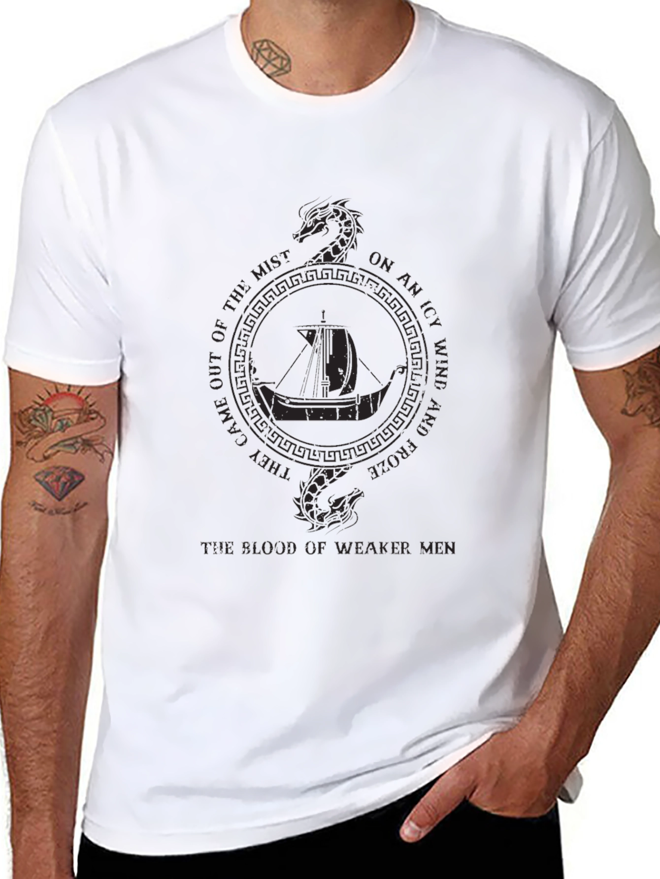 Viking Ship Serpent Graphic Tee