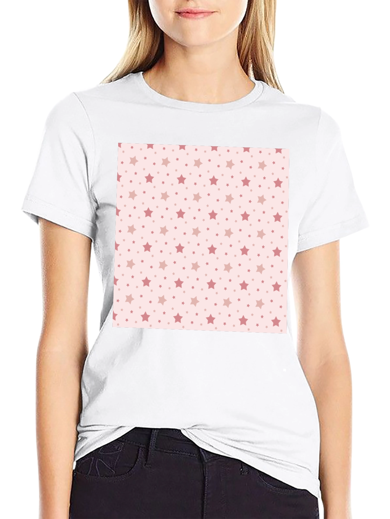 Star Pattern Tee - Stylish Casual Wear