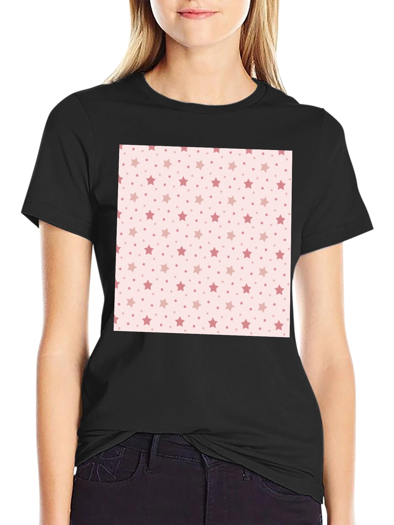 Star Pattern Tee - Stylish Casual Wear