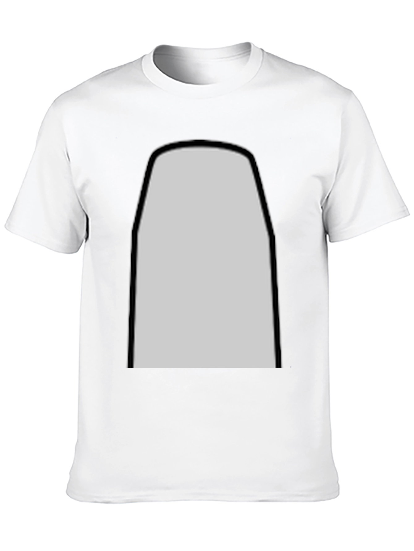 Mens Black T-Shirt with Customizable Print Area