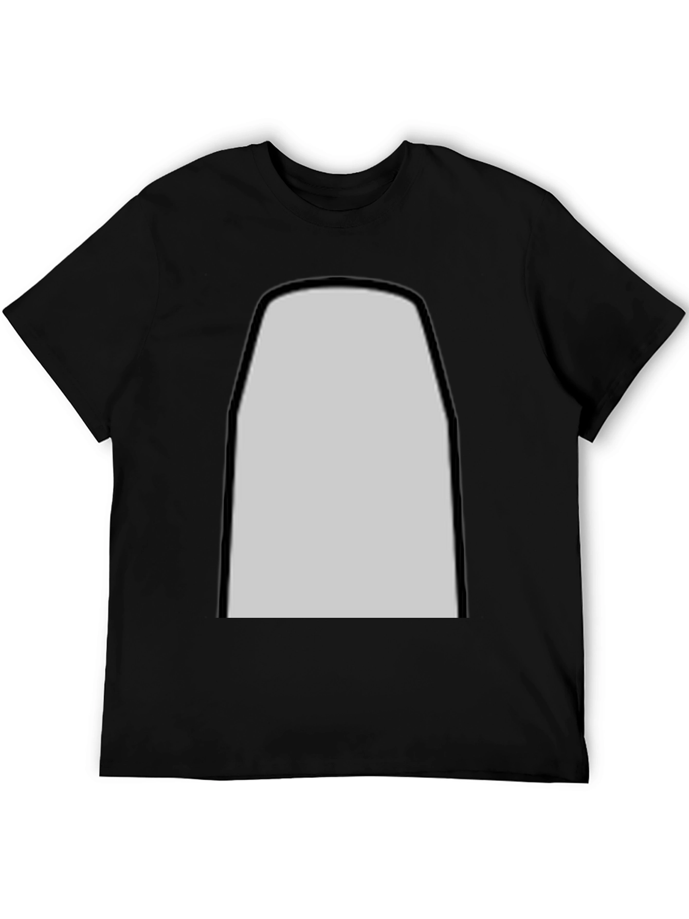 Mens Black T-Shirt with Customizable Print Area