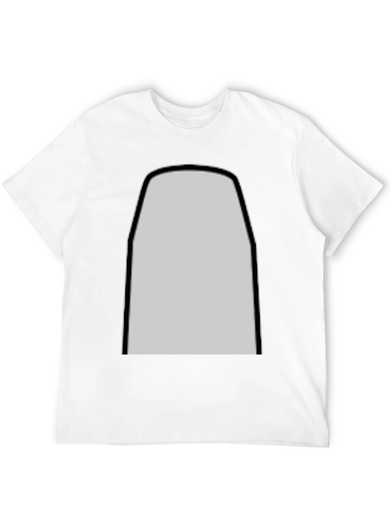 Mens Black T-Shirt with Customizable Print Area