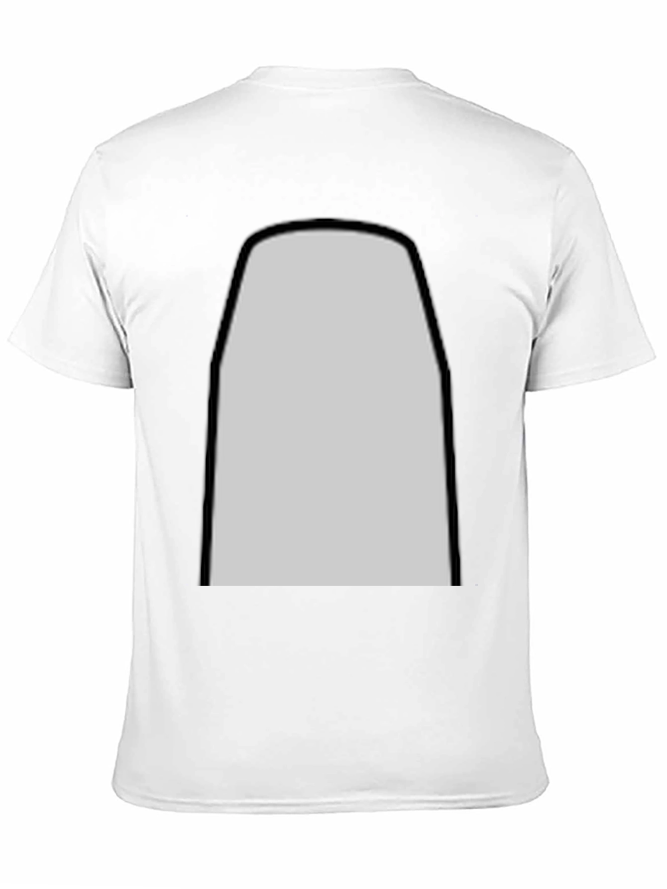Mens Black T-Shirt with Customizable Print Area