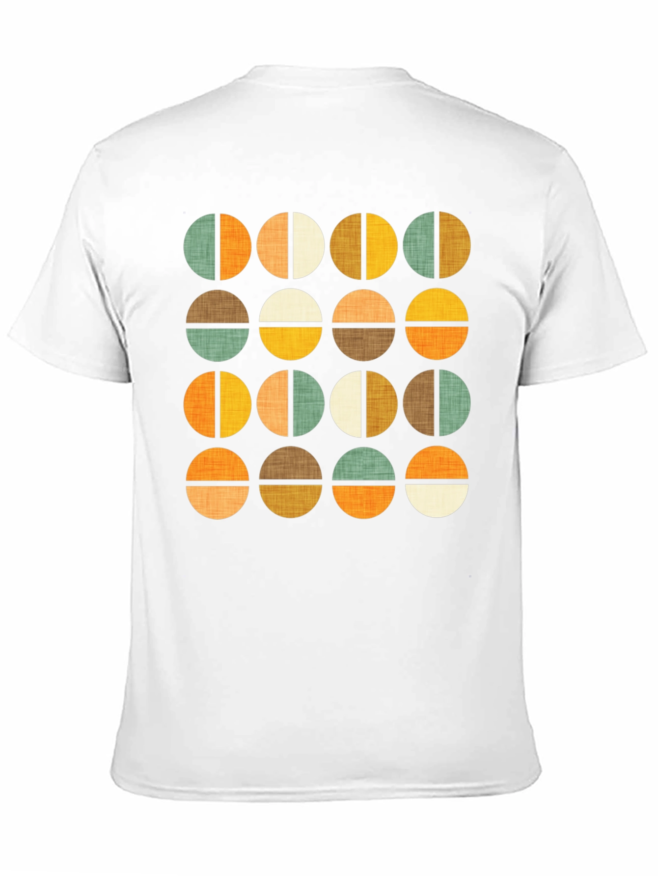 Retro Geometric Circle Pattern T-Shirt