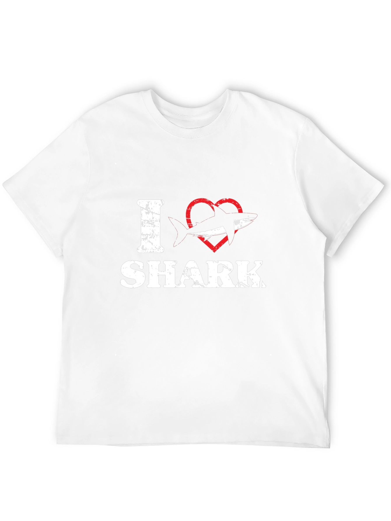 I Heart Shark T-Shirt - Black Cotton Tee