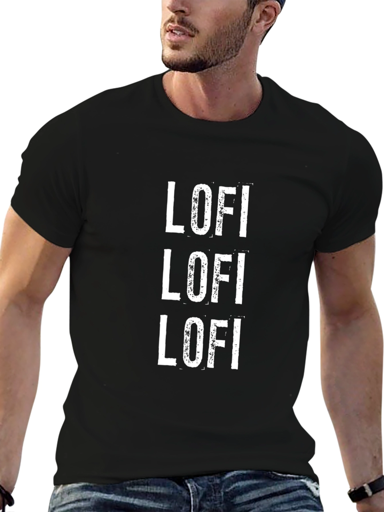Lo-fi Graphic Tee - Stylish Black T-Shirt