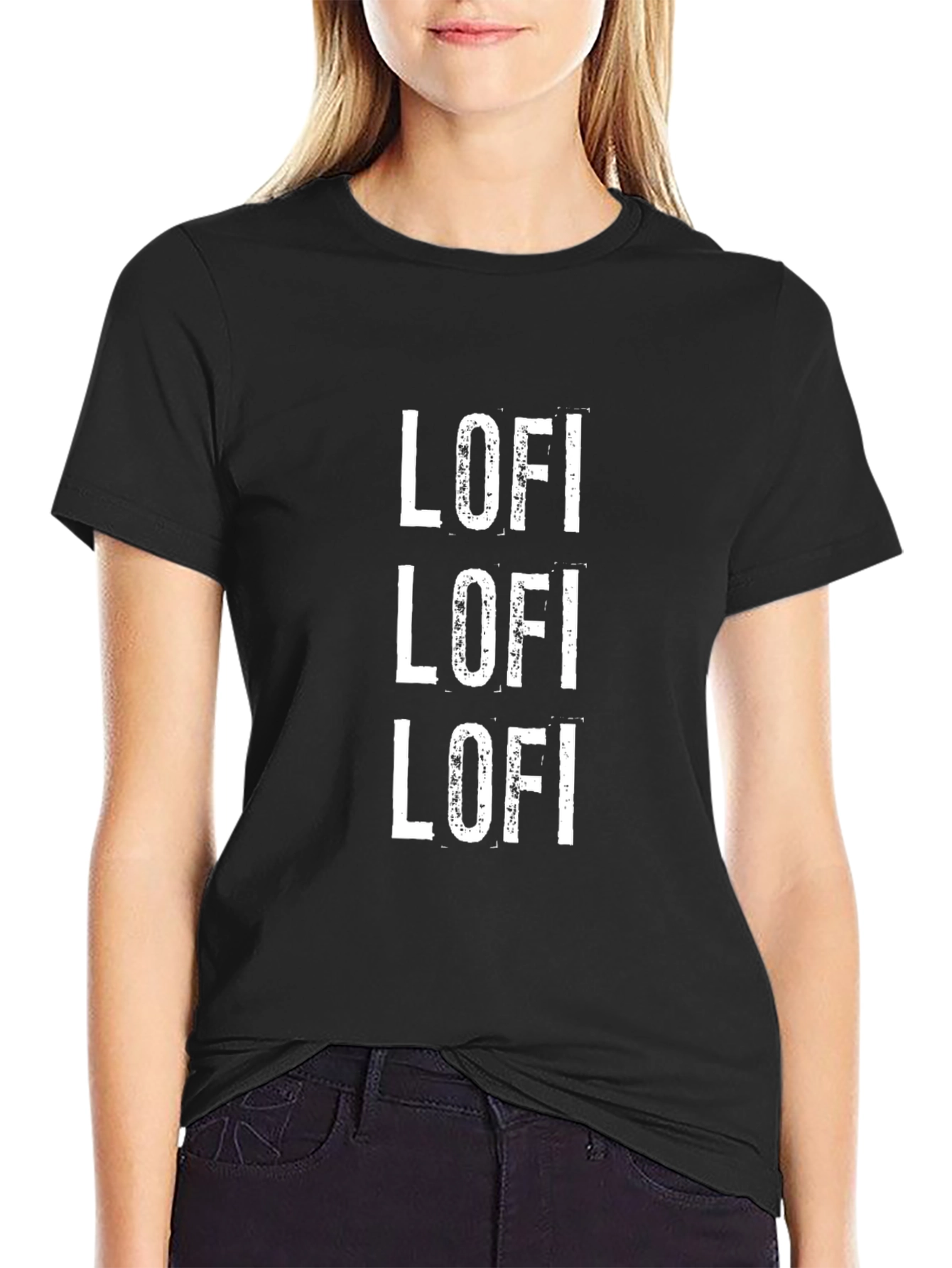 Lo-fi Graphic Tee - Stylish Black T-Shirt