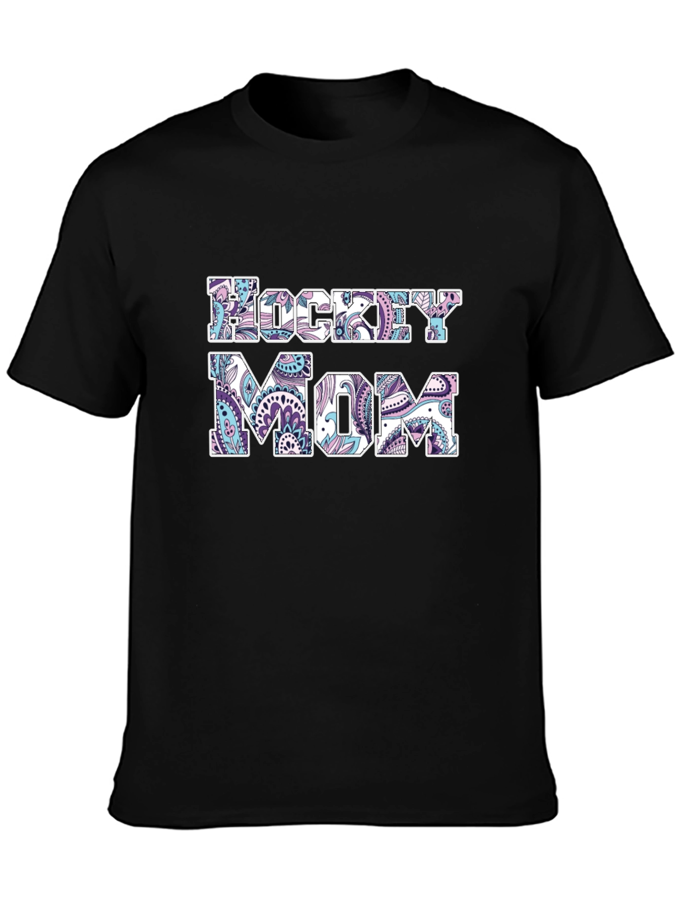 Hockey Mom Graphic T-Shirt - Black