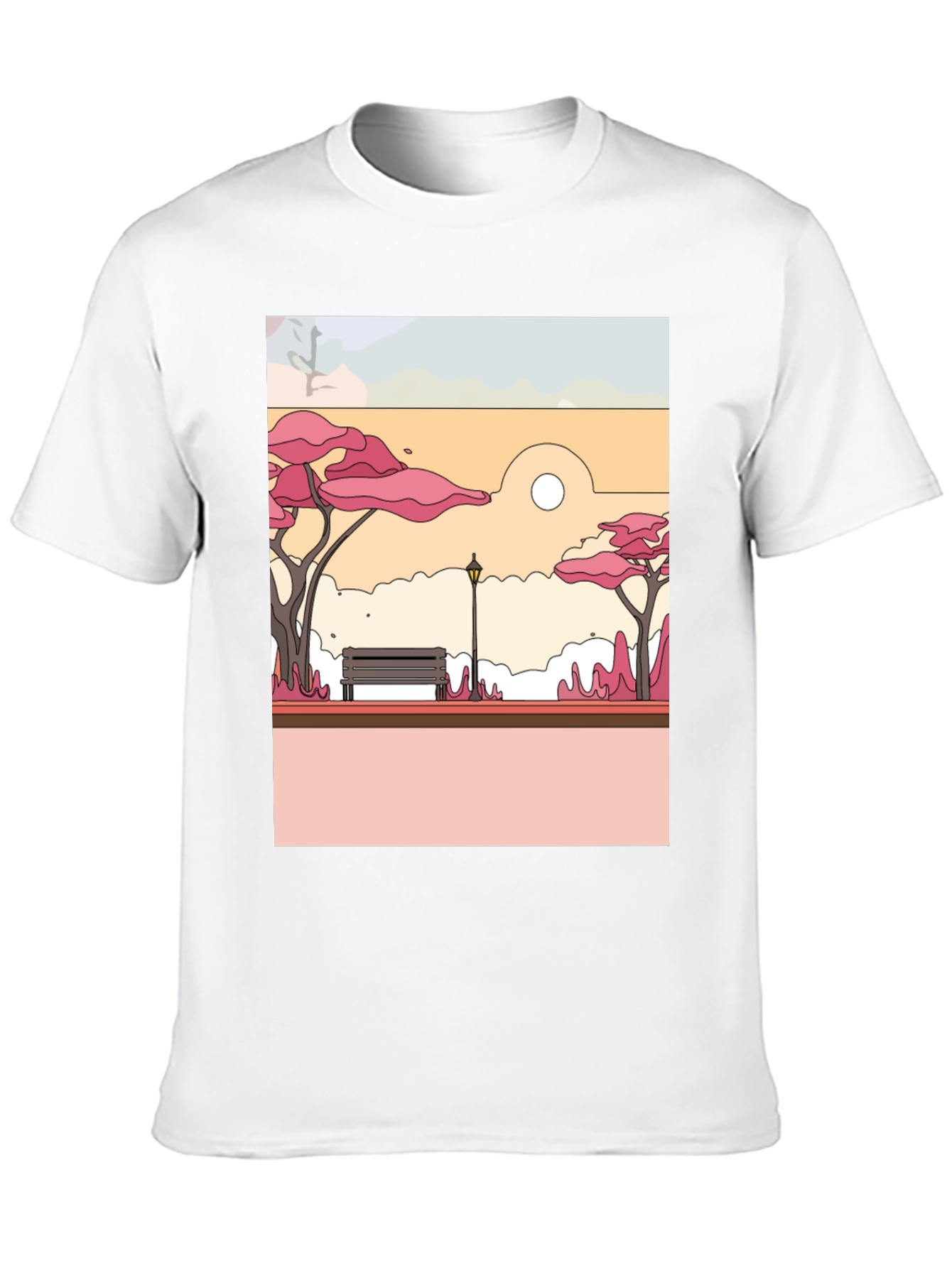 Park Bench Graphic Tee - Nature Inspired Style