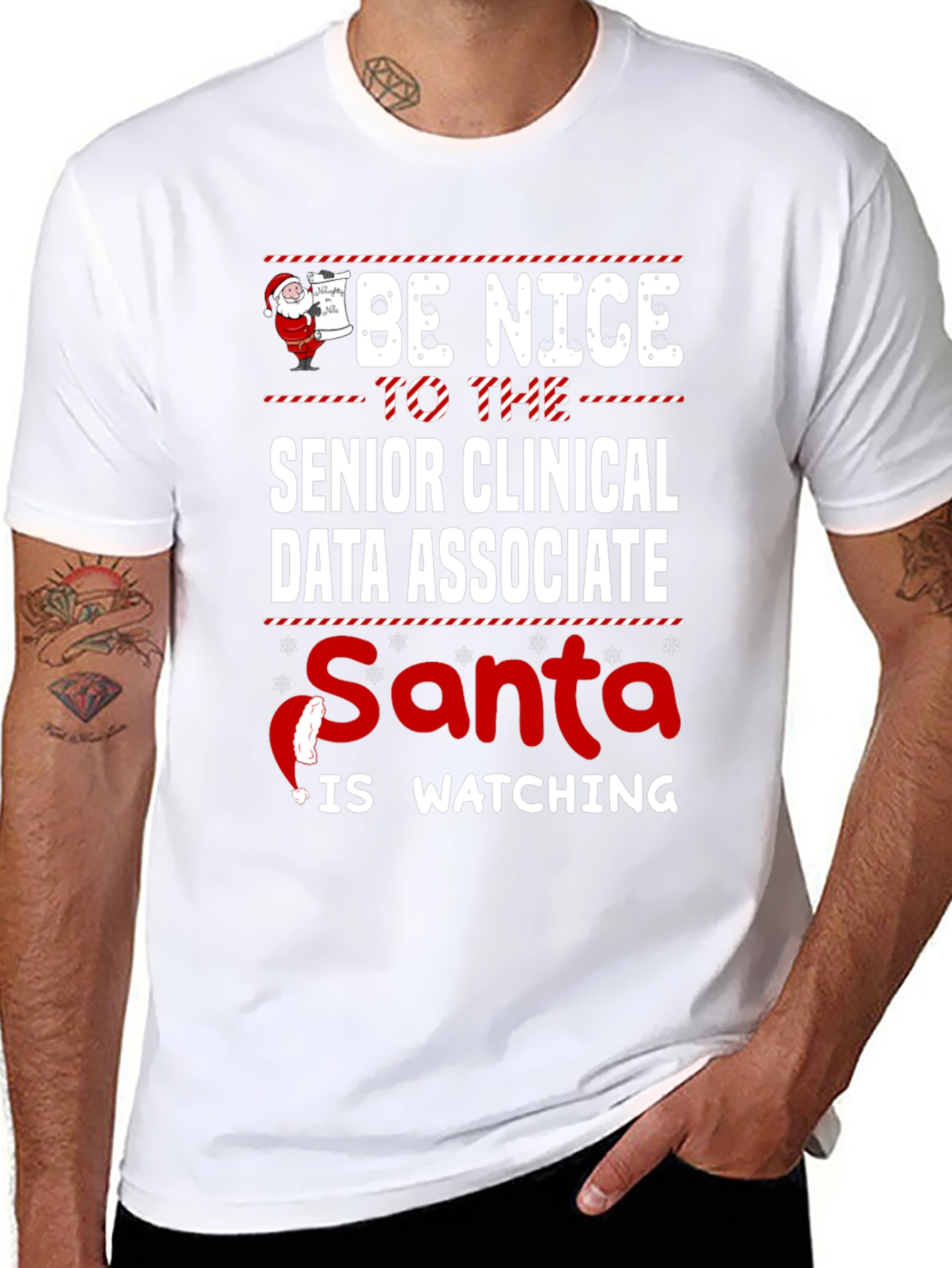 Senior Clinical Data Associate Santa Christmas T-Shirt