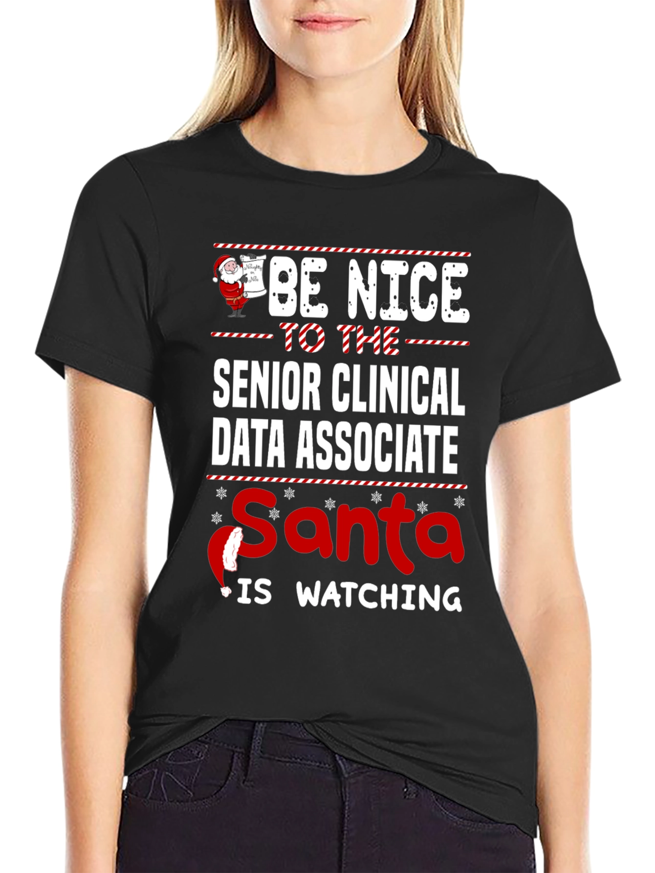 Senior Clinical Data Associate Santa Christmas T-Shirt